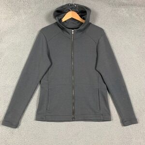 Mission Workshop Merino Torre Hoodie‎ Men's Large L Gray Full Zip Stretch Wool